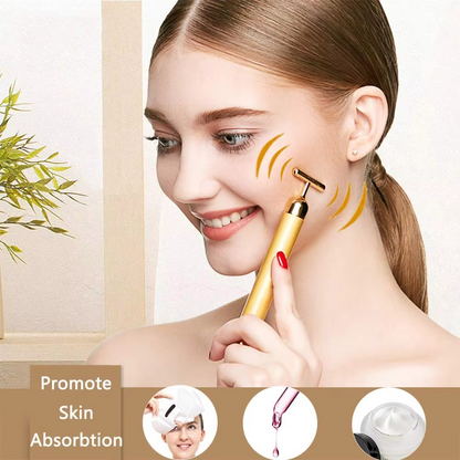 EcoWave® Tech – 50 % OFF Facial Massage Roller With Vibrating Beauty Bar