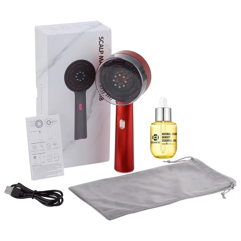 EcoWave® Tech – 50% OFF Scalp Brush with Red Light Hair Growth Technology