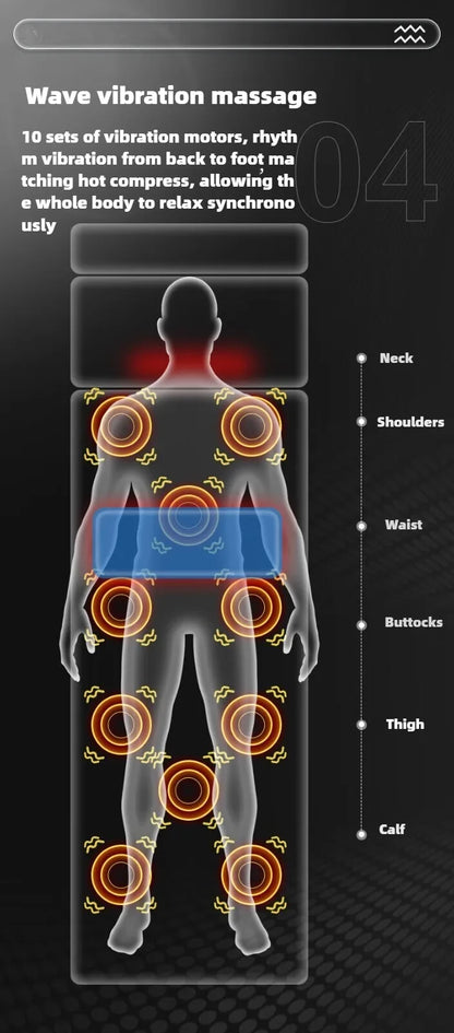 EcoWave® Tech – Electric Full Body Massage Foldable Mattress