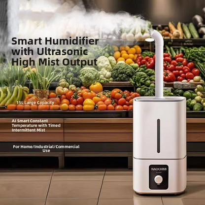 EcoWave® Tech – 15L Square Humidifier for Large Rooms