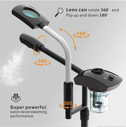 EcoWave® Tech – Nano Ionic Facial Steamer with Ozone Mist